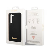 Guess Samsung Galaxy S23 Plus Cover Liquid Silicone Metal Logo Sort