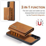 Dg.Ming Samsung Galaxy S23 Plus Cover M1 Series Aftagelig Kortholder Brun