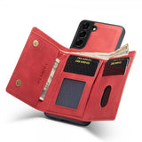 Dg.Ming Samsung Galaxy S23 Plus Cover M1 Series Aftagelig Kortholder Rød