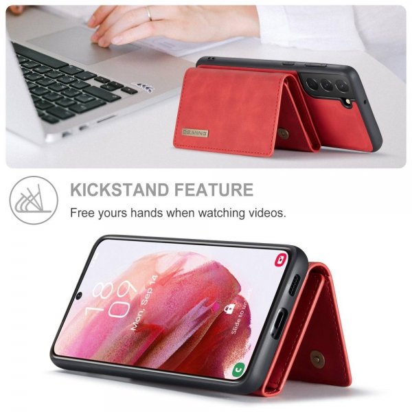 Dg.Ming Samsung Galaxy S23 Plus Cover M1 Series Aftagelig Kortholder Rød