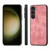 Enkay Samsung Galaxy S23 Plus Cover med Skærmbeskyttelse Lædertekstur Rosa