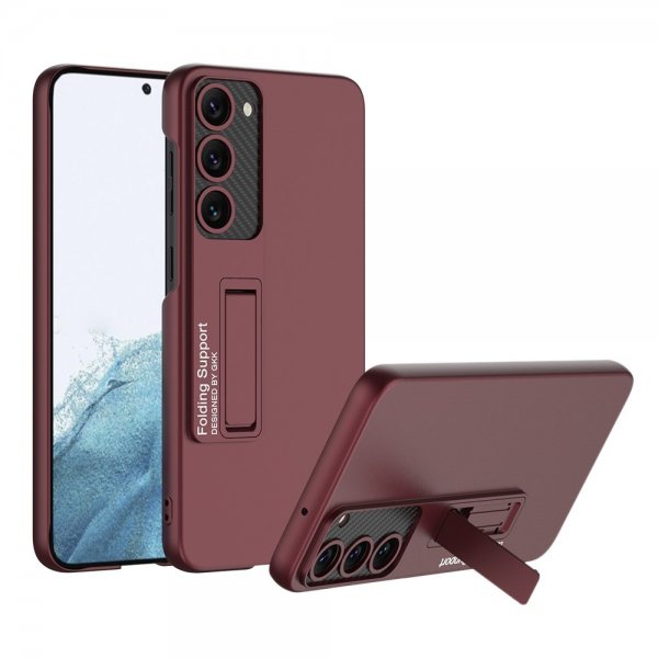GKK Samsung Galaxy S23 Plus Cover med Stativ Rød