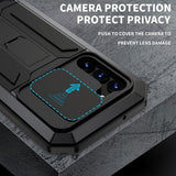 R-JUST Samsung Galaxy S23 Plus Cover Metal Stødsikkert Kamerabeskyttelse Sort