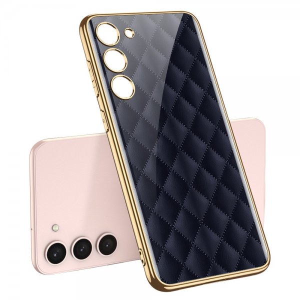 GKK Samsung Galaxy S23 Plus Cover Motiv Blå Terninger