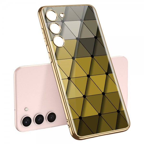 GKK Samsung Galaxy S23 Plus Cover Motiv Gule Trekanter