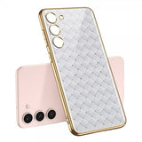 GKK Samsung Galaxy S23 Plus Cover Motiv Hvidt Vævemønster