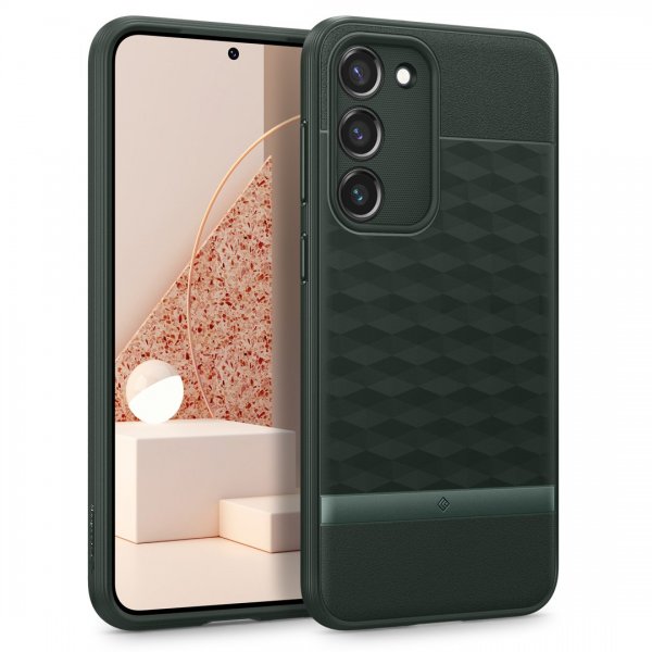 Caseology Samsung Galaxy S23 Plus Cover Parallax Midnight Green