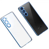 Sulada Samsung Galaxy S23 Plus Cover Forgyldt Kant Blå