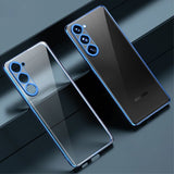Sulada Samsung Galaxy S23 Plus Cover Forgyldt Kant Blå