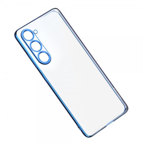 Sulada Samsung Galaxy S23 Plus Cover Forgyldt Kant Blå