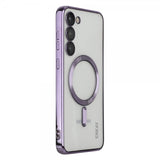 Enkay Samsung Galaxy S23 Plus Cover Forgyldt Kant MagSafe Lilla