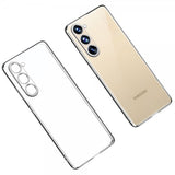 Sulada Samsung Galaxy S23 Plus Cover Forgyldt Kant Sølv