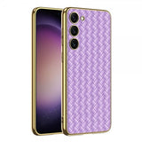 GKK Samsung Galaxy S23 Plus Cover Vævemønster Lilla