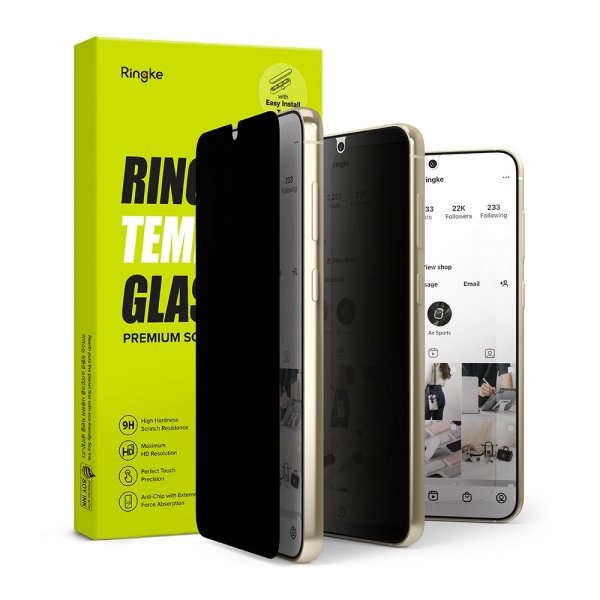 Ringke Samsung Galaxy S23 Plus Skærmbeskyttelse Privacy Glass