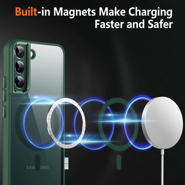Samsung Galaxy S23 Cover Farvet Kant MagSafe Grøn