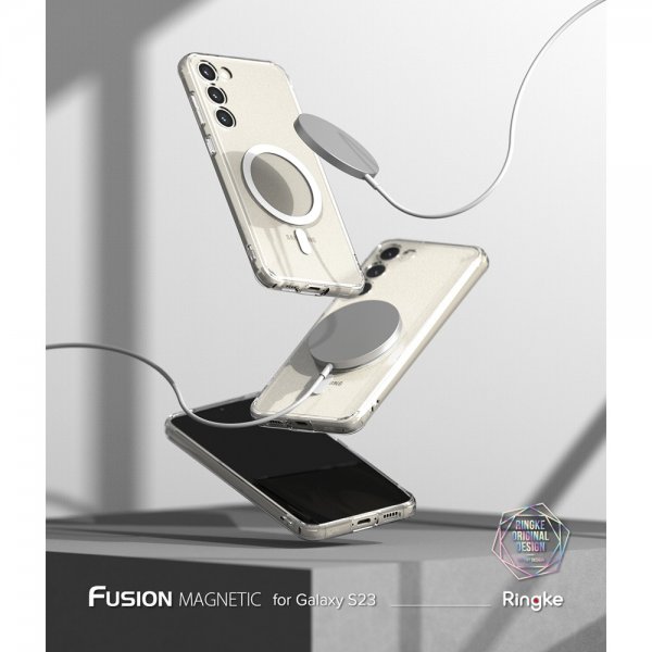 Ringke Samsung Galaxy S23 Cover Fusion Magnetic Mat Gennemsigtig