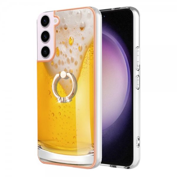 Samsung Galaxy S23 Cover med Finger Ring Motiv Øl