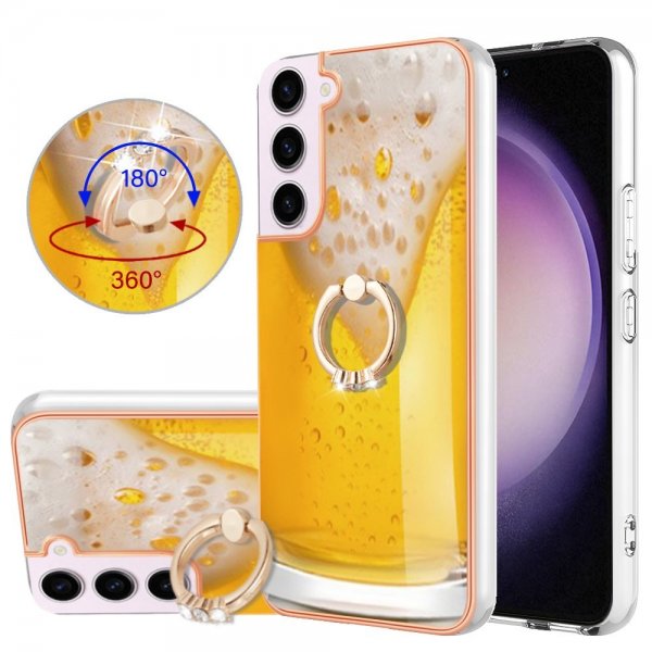 Samsung Galaxy S23 Cover med Finger Ring Motiv Øl