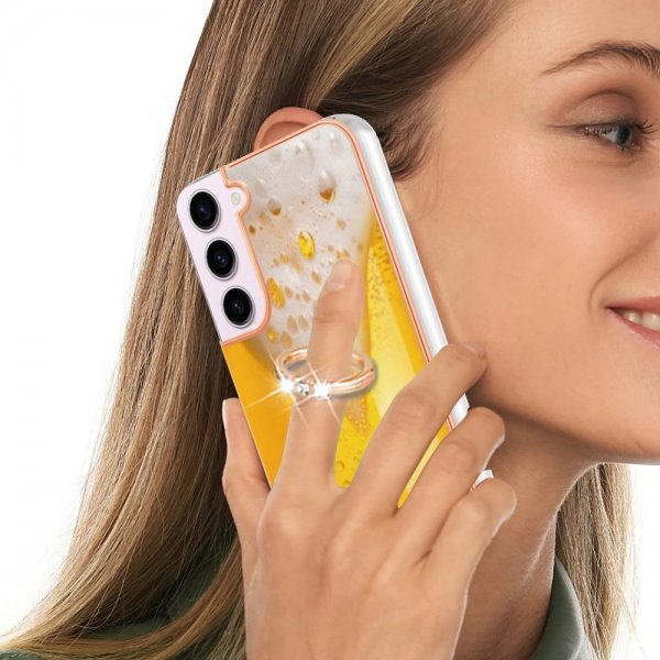 Samsung Galaxy S23 Cover med Finger Ring Motiv Øl