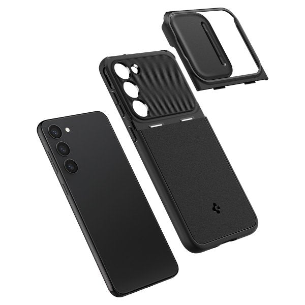 Spigen Samsung Galaxy S23 Cover Optik Armor Sort