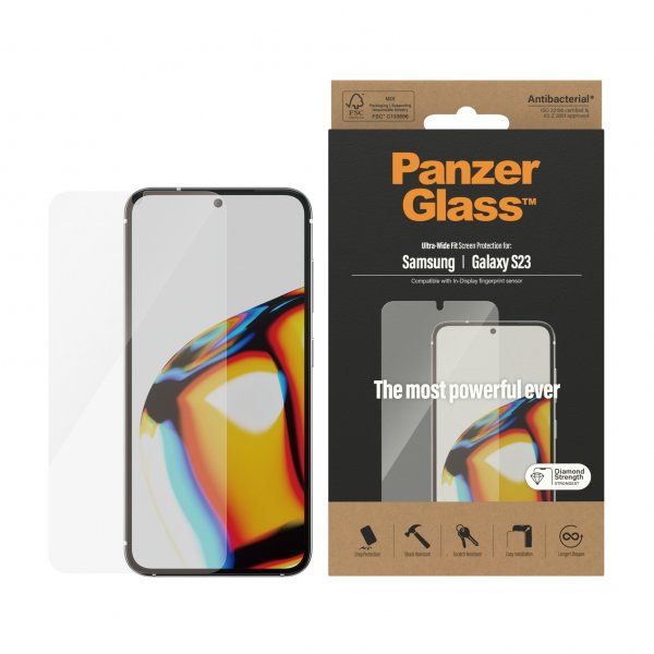 PanzerGlass Samsung Galaxy S23 Skærmbeskyttelse Ultra-Wide Fit