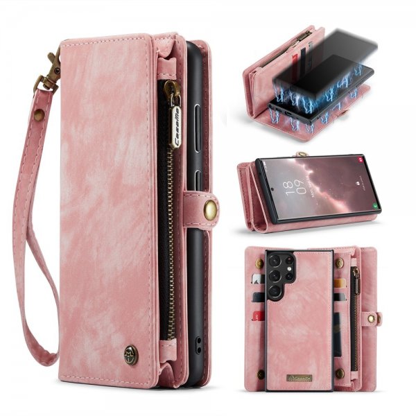 CaseMe Samsung Galaxy S23 Ultra Etui 008 Series Aftageligt Cover Rosa
