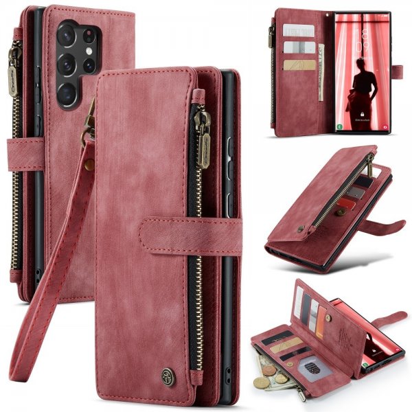 CaseMe Samsung Galaxy S23 Ultra Cover C30 Series Rød