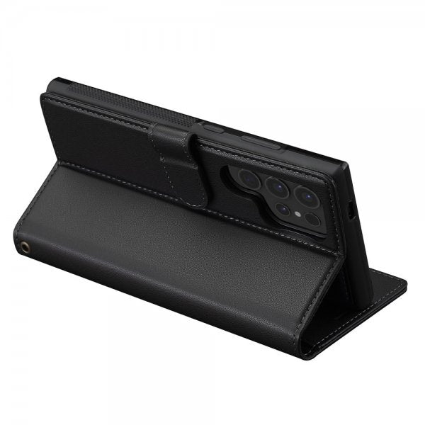 Lc.Imeeke Samsung Galaxy S23 Ultra Cover med Aftageligt Cover L2 Series MagSafe Sort