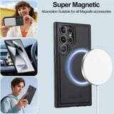 Lc.Imeeke Samsung Galaxy S23 Ultra Cover med Aftageligt Cover L2 Series MagSafe Sort