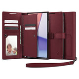 Spigen Samsung Galaxy S23 Ultra Cover Wallet S Plus Burgundy