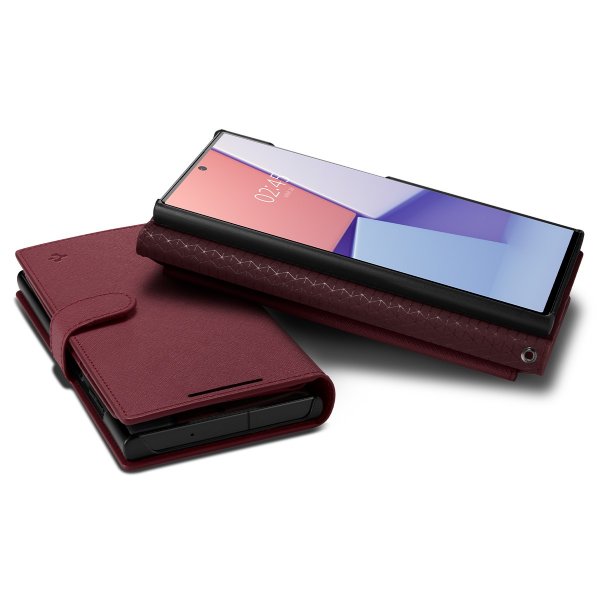 Spigen Samsung Galaxy S23 Ultra Cover Wallet S Plus Burgundy