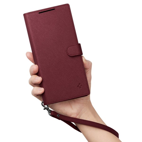 Spigen Samsung Galaxy S23 Ultra Cover Wallet S Plus Burgundy