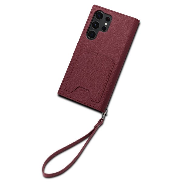 Spigen Samsung Galaxy S23 Ultra Cover Wallet S Plus Burgundy