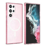 Samsung Galaxy S23 Ultra Cover Glitter MagSafe Pink