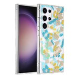 Samsung Galaxy S23 Ultra Cover Blomstermønster MagSafe Turkis