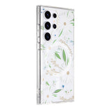 Samsung Galaxy S23 Ultra Cover Blomstermønster MagSafe Hvid