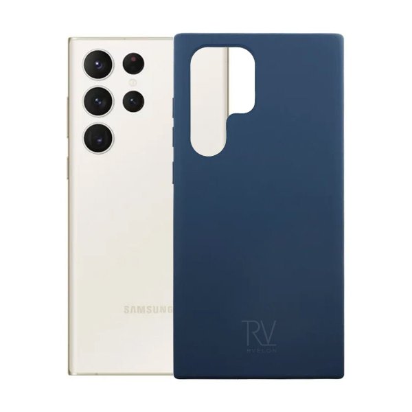 Rvelon Samsung Galaxy S23 Ultra Silikone Cover Blå