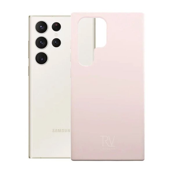 Rvelon Samsung Galaxy S23 Ultra Cover Silikone Sandrosa