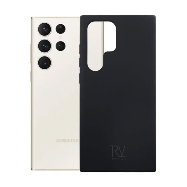 Rvelon Samsung Galaxy S23 Ultra Cover Silikone Sort
