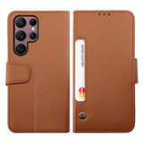 Rvelon Samsung Galaxy S23 Ultra Etui Udfoldeligt Kortfag Brun