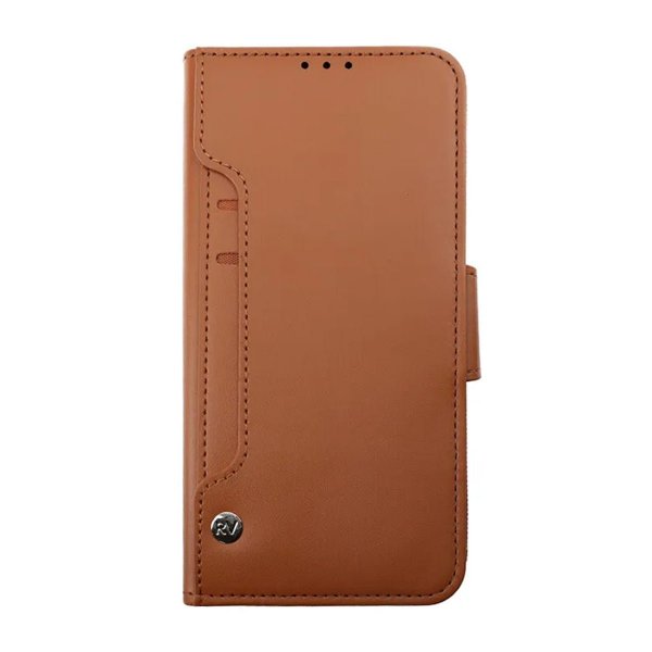 Rvelon Samsung Galaxy S23 Ultra Etui Udfoldeligt Kortfag Brun