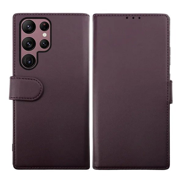 Rvelon Samsung Galaxy S23 Ultra Cover Magnetisk Aftageligt Etui Lilla