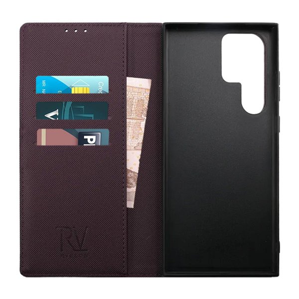 Rvelon Samsung Galaxy S23 Ultra Cover Magnetisk Aftageligt Etui Lilla
