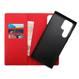 Rvelon Samsung Galaxy S23 Ultra Etui Magnetisk Aftageligt Cover Rød