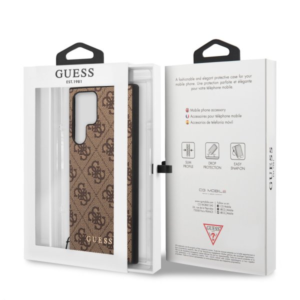 Guess Samsung Galaxy S23 Ultra Cover 4G Charms Brun