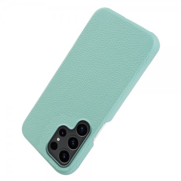 Samsung Galaxy S23 Ultra Cover Ægte Læder MagSafe Mintgrøn