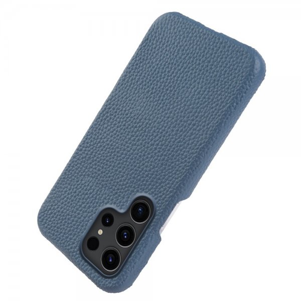 Samsung Galaxy S23 Ultra Cover Ægte Læder MagSafe Mørkeblå
