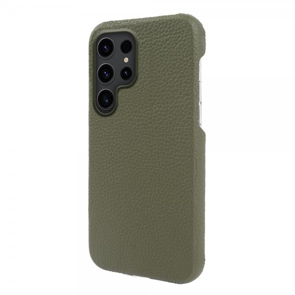 Samsung Galaxy S23 Ultra Cover Ægte Læder MagSafe Mørkegrøn