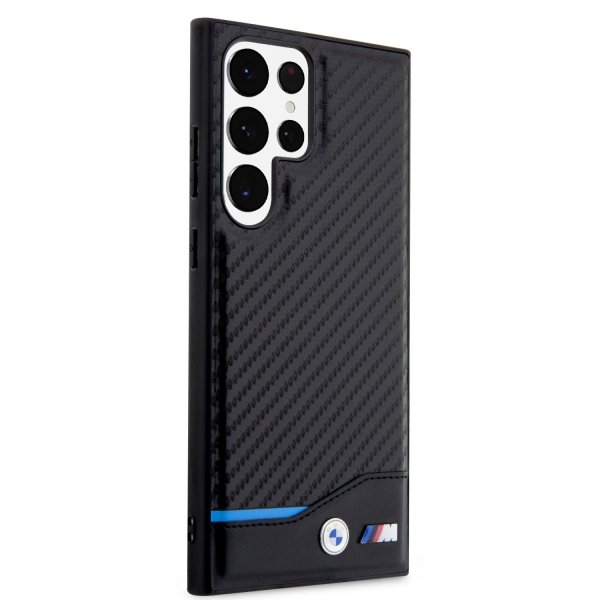 BMW Samsung Galaxy S23 Ultra Cover Carbon & Stripe Sort