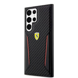 Ferrari Samsung Galaxy S23 Ultra Cover Carbon & Stripe Sort